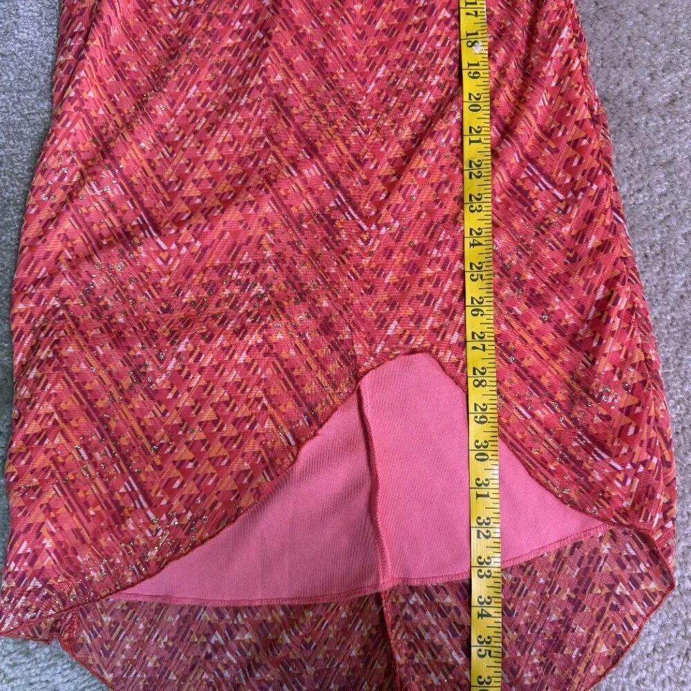 My Michelle Womens Dress Size S Hi Low Geometric print Sleeveless Open Back E425 - Picture 9 of 13